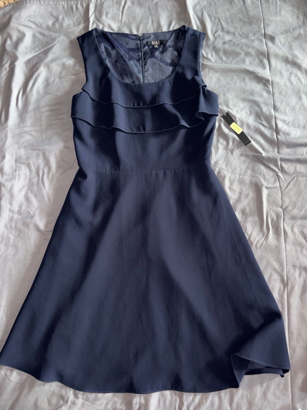 New With Tags- Alex Marie Sleeveless Navy Blue Dress - Size 8 - No Belt